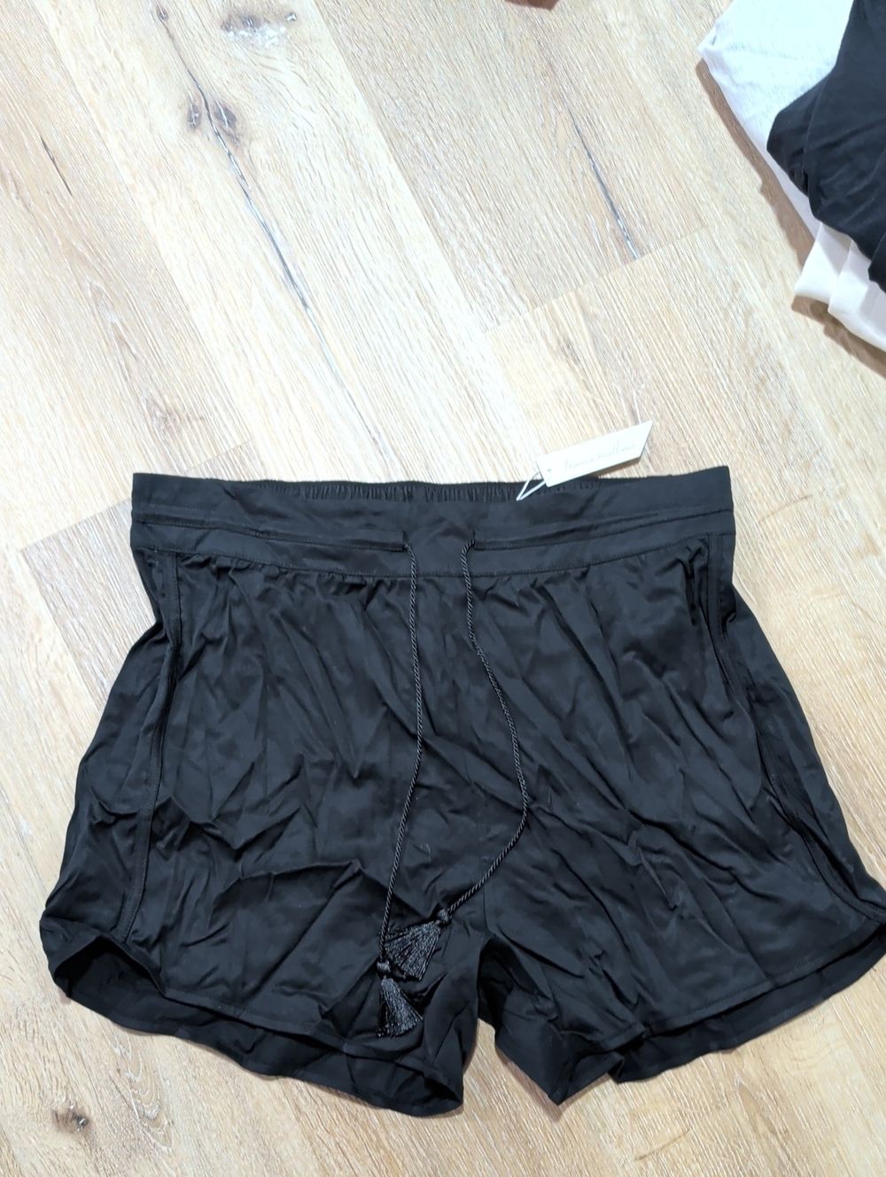 Travis Mathew Black Women's Elastic Waist Drawstring Shorts Out To Sea